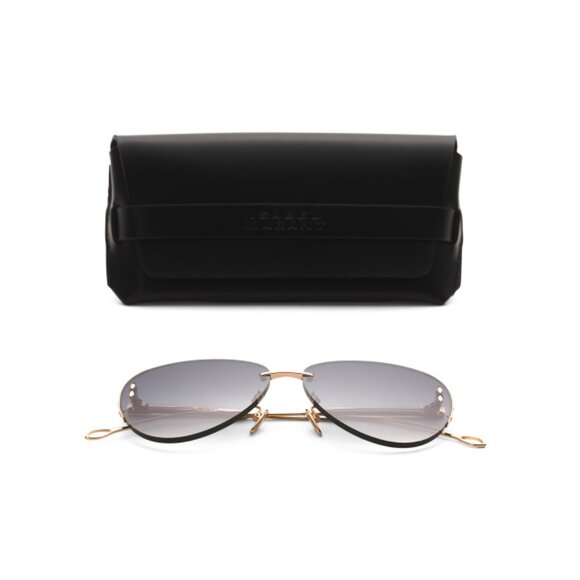 ISABEL MARANT Dark Grey 62mm Aviator Sunglasses - Picture 1 of 2